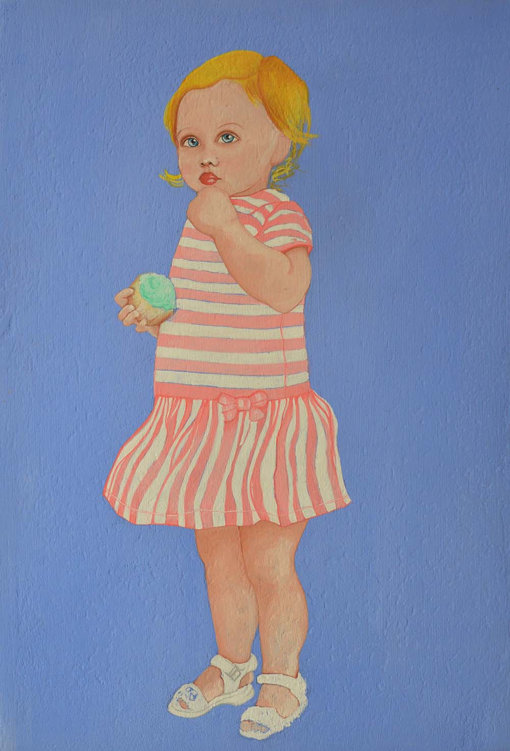 Bambina con gelato - Opera di Anna Maria Broggi illustratrice