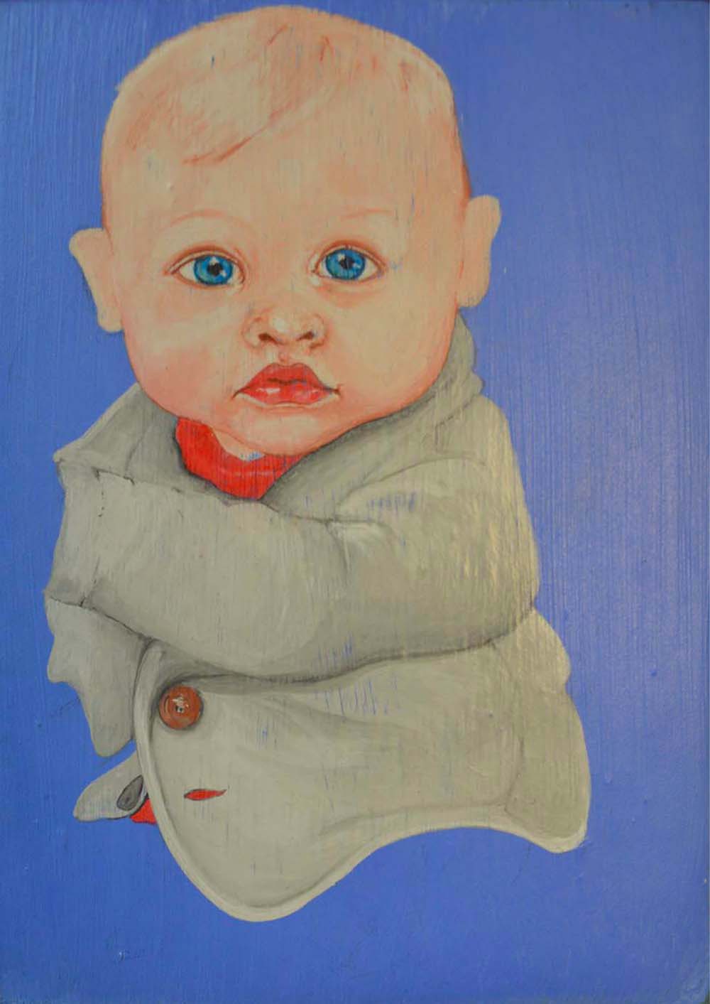 Bambino con giacca - Opera di Anna Maria Broggi illustratrice