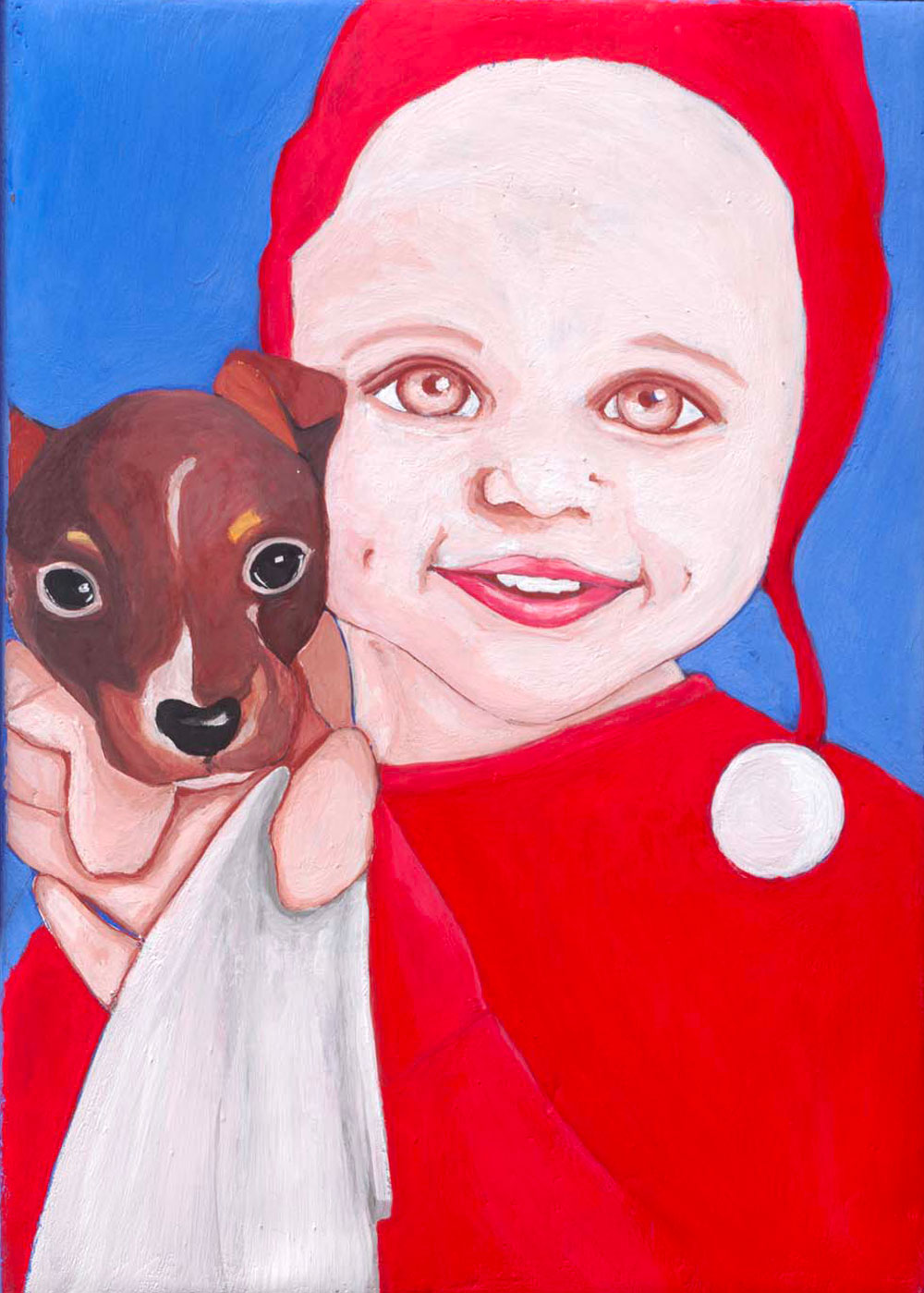 Giorgia con Philip - Opera di Anna Maria Broggi illustratrice
